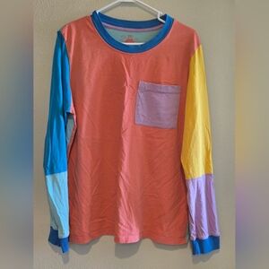 Mokuyobi Colorblock Long Sleeve Pocket Tee Size L